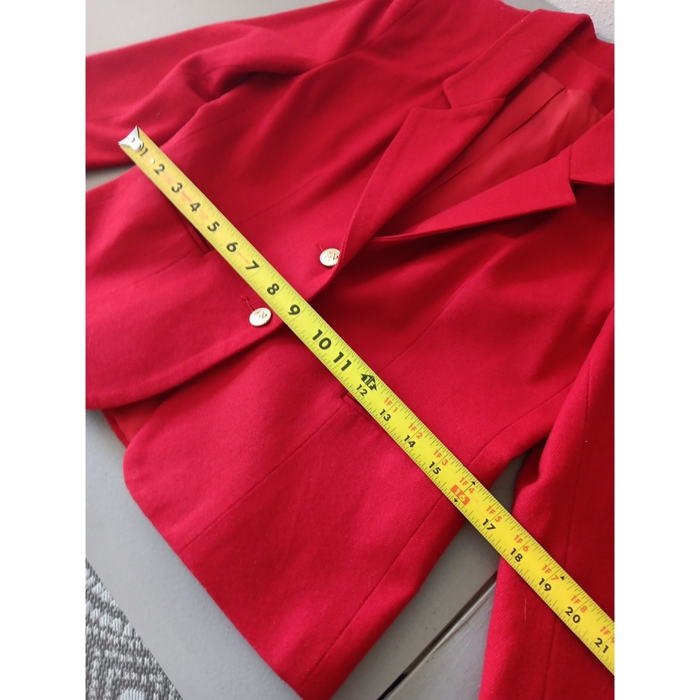 Stephen Douglas Blazer Womens 8P Red Wool NOS Nautical Equestrian Old Money NEW - Picture 9 of 11